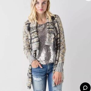 NWT Gimmicks by BKE Fly Away Cardigan Sweater Duster Boho Western Women’s Medium